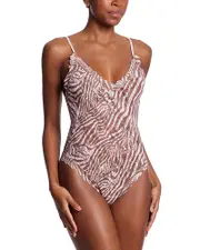 Hanky Panky Printed Signature Lace Thong Bodysuit
