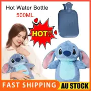 Lilo & Stitch Hot Water Bottle Bag Warmer Cover Plush Fluffy Kids Toys CE