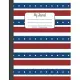 My Journal: 8.5x11, Standard Lined - Blue, Red and White Stripes