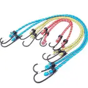 6 x Bungee Cords Straps Set Hooks Elastic Stretch Rope Luggage Car Bike Tie Cord
