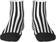 [JBYJBX] Black & White Stripe Print Adult Socks Womens Mens Workout Thermal Cozy All-Season Gift Holiday Articles Use