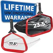 ProTuff Products Silt & Leaf Rake Bundle - 2-Items: 23 Inch Medium & 17 Inch Fine Mesh Pool Cleaner for Sand, Silt, Pollen, Leaves & Twigs - Nearly 24 & 18 Inch