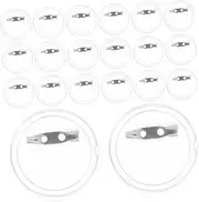 AUTSUPPL 20pcs Acrylic Button Badge Picture Buttons Pin Buttons Pin Kit Button Making Kit Push Button Pins Badge Button Making Supplies Buttons for Buttons Badge Transparent