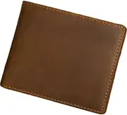 [Generic] Unisex's Mens Wallet RFID Standard Billfold (Light Brown, One Size)