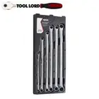 Ajax 6 Piece Extra Long AF Flat Ring Spanner Set LSBM-6IMP 1/4" - 15/16"