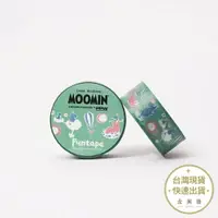 在飛比找樂天市場購物網優惠-【金興發】知音文創 15W Moomin姆明紙膠帶 孔雀綠嚕