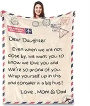 UFOORO Gifts from Mom and Dad, Throw Blanket Daughter Gifts from Mom and Dad, Birthday for Daughter Adult, Mothers Day to My Daughters Blanket from Parents for Sofa Couch Bed 55"x70"