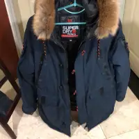 在飛比找蝦皮購物優惠-SUPERDRY 正品 連帽 大衣 🧥 鋪棉 外套 防寒 毛