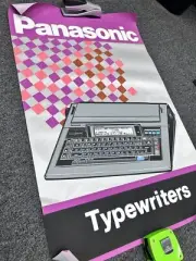 Panasonic 80’s retro advertising banner bright gorgeous! Typewriter