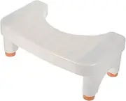 HOODANCOS Adjustable Height Toilet Stool for Seniors Portable Potty Bench Versatile Step Stool for Bathroom Footrest Lightweight Plastic Design for Easy Use