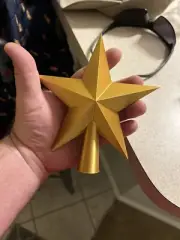 Star Christmas Tree Topper 3D Printed