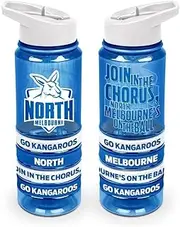 AFL Tritan Drink Water Bottle 650ml - North Melbourne Kangaroos - 4 Wrist Bands
