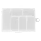 6 Grids Clear Organizer Box Sealing Cover Jewelry Storage Container Box For SD0