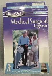 BELL-HORN 30 - 40 mmHg Knee Length Open Toe Compression Sock - Small - Beige NEW