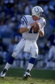 Quarterback Peyton Manning of the Indianapolis Colts in action 1998 Old Photo 3