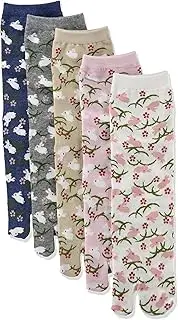 iyasi(イヤシ) Iyashi 09826-995-912 Women's Tabi Socks, Japanese Pattern, Kuru, Rabbit 8.7-9.8 inches (22-25 cm), Rabbit, 22.0-25.0 cm