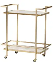 Baxton Studio Louise 2-Tier Wine Cart