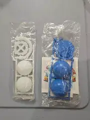 Quaker 1987 Cap'n Crunch Globes Glow In The Dark MOON & Spinning EARTH Set of 2