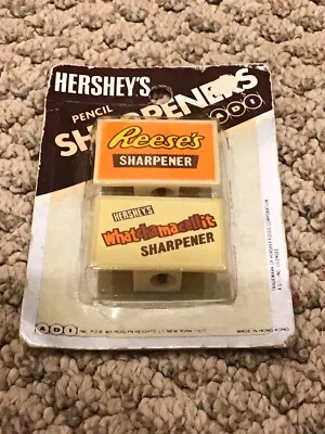 2 Vintage Hershey’s Pencil Sharpeners - Reese’s & Whatchamacallit - NOS