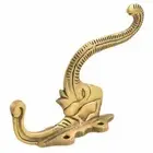 Bathroom Key Holder Antique Coat Rack Brass Wall Hooks Elephant Head Golden