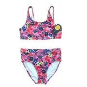 NWT Melrose and Market Girls Bikini Swim Pink Floral Size 14