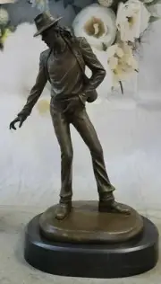 Art Deco Collector Bronze Sculpture Statue Figure Michael Jackson Dance Pose Art