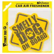 Magnet & Steel Funny Dog Car Air Freshener Lemon
