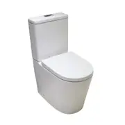 605*375*875mm Poseidon Avis Gloss White Rimless Compact Back To Wall Toilet
