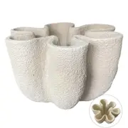 Bowl Fluted Vase Flower Vases Decorative Centerpiece Floral Container For Wedding Living Room Decorative Gift color