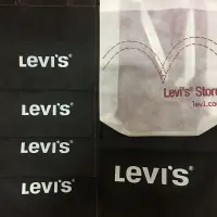 在飛比找蝦皮購物優惠-👖Levi's 👖不織布購物袋 黑色 紅白雙面