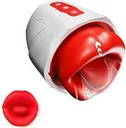 Vibrator Adult Sex Toys for Women - 4IN1 Mouth Sucking Vibrator Rose Sex Toy with 10 Tongue Licking, Nipple Anal Toys G Spot Vibrators Female Sex Toys