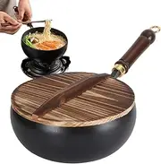 Deep Frying Pan,Reusable Safe Non Stick Soup Pot with Lid | Kitchen Utensils & Gadgets for Cooking, Baking, Sauteing, Camping