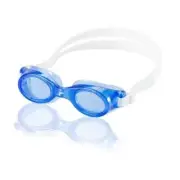 Speedo Glide Junior Goggles Dark Blue Ages 6-14 UV Protection White Strap New