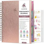 Clever Fox Pregnancy Planner & Memory Book - Week-by-Week Tracking Journal for Happy & Healthy Pregnancy - Baby Keepsake Book for New Moms - 41 Weeks, Hardcover, 8.5x10.5″ (Rose Gold)