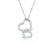 ORO BELLE Sterling Silver Your Heart in my Heart Necklace