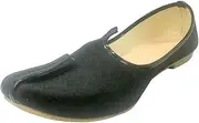 [Step n Style] Mens Black Traditional Jutti Pakistani Shoes Sherwani Shoes Ethnic Shoes Joti