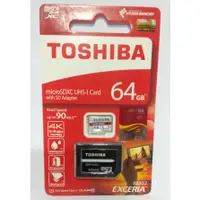 在飛比找蝦皮購物優惠-東芝 microsd 64gb class 10 速度 90