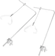 EXAOMBLE Fish Tank Light Stand Dual Water Type Compatible Aluminum Alloy Adjustable Height for Aquariums