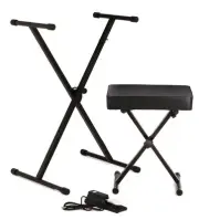 On-Stage Stands KPK6550 Keyboard Stand/Bench Pack with Sustain Pedal