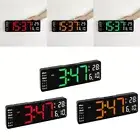 LED Digital Wall-Clock Temperature Date Display Alarm-Clock Home Decorations New