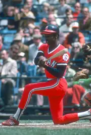 George Hendrick Cleveland Indians bats v the Baltimore Orioles at- 1974 Photo