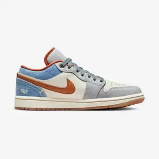 【NIKE 耐吉】W Air Jordan 1 Low SE Phantom 拼接 丹寧牛仔 AJ1 女鞋 休閒鞋(FZ5045-091)