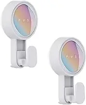 Mozzoom Colorful Shower Suction Hooks, Heavy Duty Shower Suction Cup Hooks (2 Pack) Durable, Reusable, and Waterproof for Bathroom, Kitchen