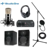 PreSonus AudioBox 96 USB APEX 435B Samson BT3 Essentials Bundle