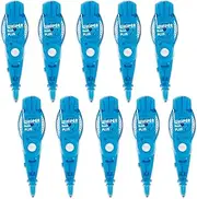 Plus Correction Tape, Whiper Rush Replacement Tape, 0.2 inches (6 mm), Light Blue, Pack of 10, 43450 x 10