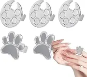 Palette Ring | Small Paint Palette Finger Rings 5x - Cat Claw And Round Shape Nail Art Supplies, Stainless Steel Color Mixing Tools for Home