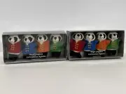 Set Of 2 Four Panda Finger Puppets Red, Orange, Green, Blue Teaching Colors