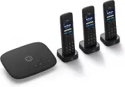 Telo Voip with 3 HD3 Handsets Complete Home Phone System for Unlimited Nationwid