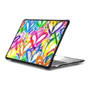 MacBook Pro 13-inch (M1 / M2 / Intel) Impact Case Neon Layered Graffiti Hearts by Corey Paige Designs