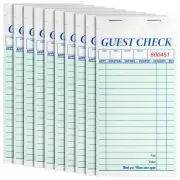 10 Pack Restaurant Server Note Pads for Food Servers, 500 Total Tickets, 3 x 7"